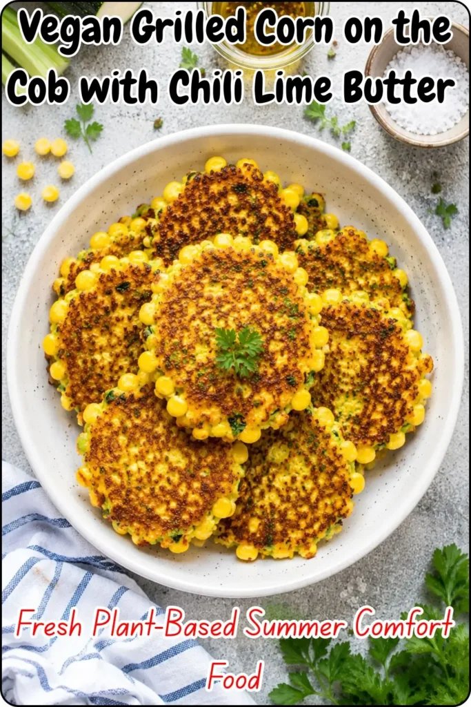 Easy Vegan Zucchini & Sweet Corn Summer Fritters Fresh