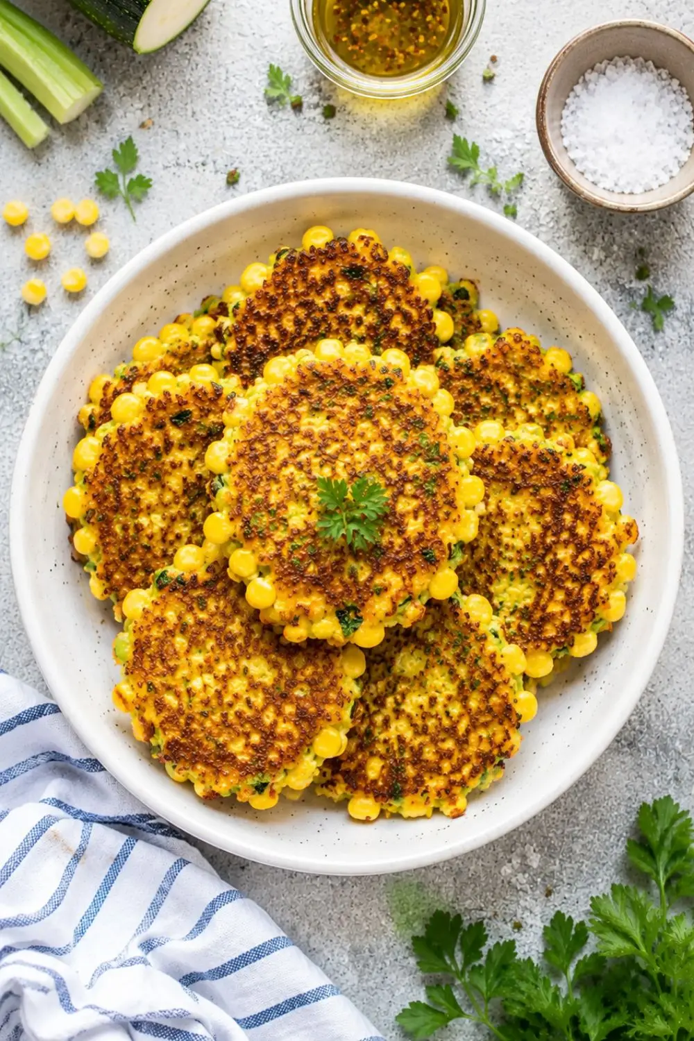 Easy Vegan Zucchini & Sweet Corn Summer Fritters Fresh