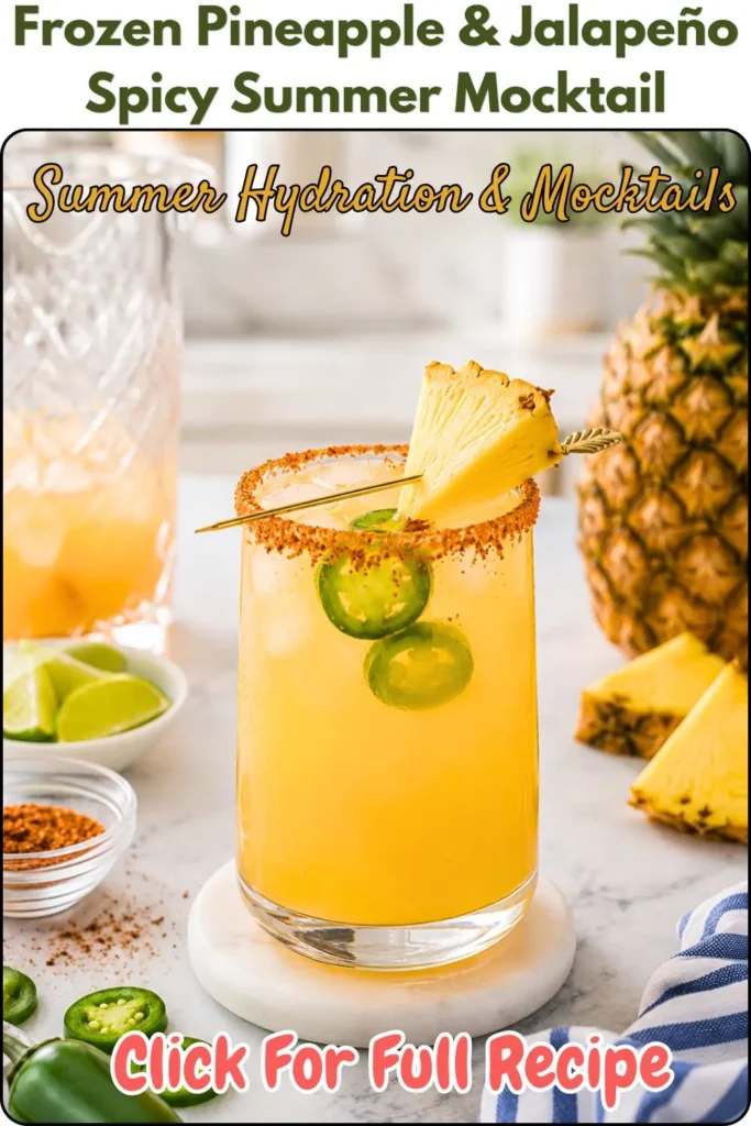 Frozen Pineapple & Jalapeño Spicy Summer Mocktail