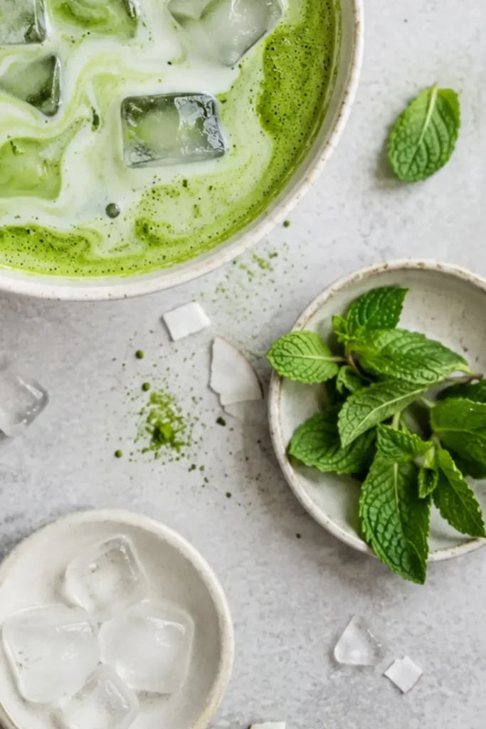 Iced Coconut Matcha Latte (Starbucks Copycat Vegan)