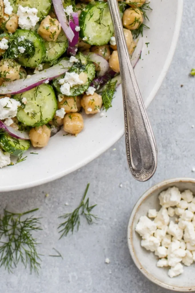 Lemon Dill Cucumber Chickpea Salad