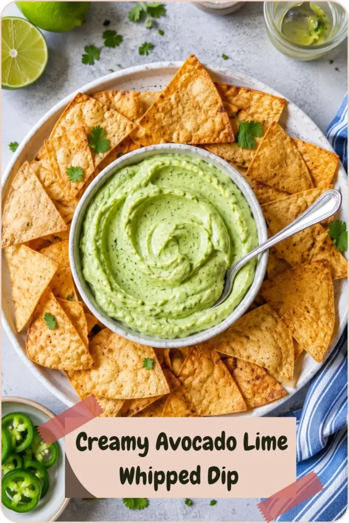 Creamy Avocado Lime Whipped Dip