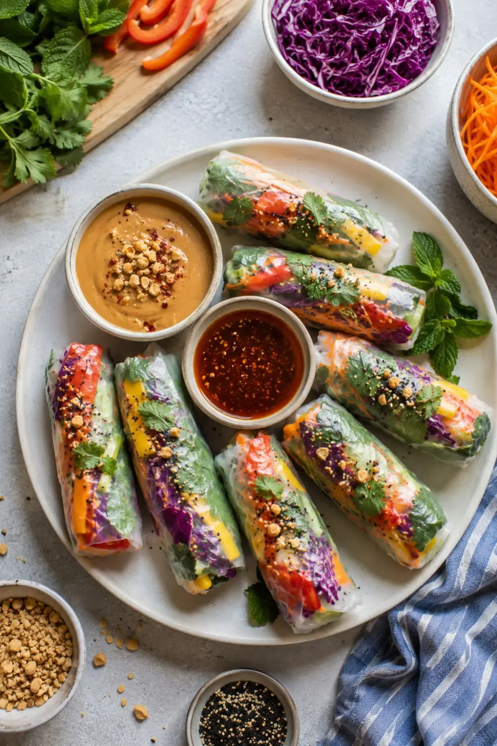 Loaded Veggie Spring Rolls