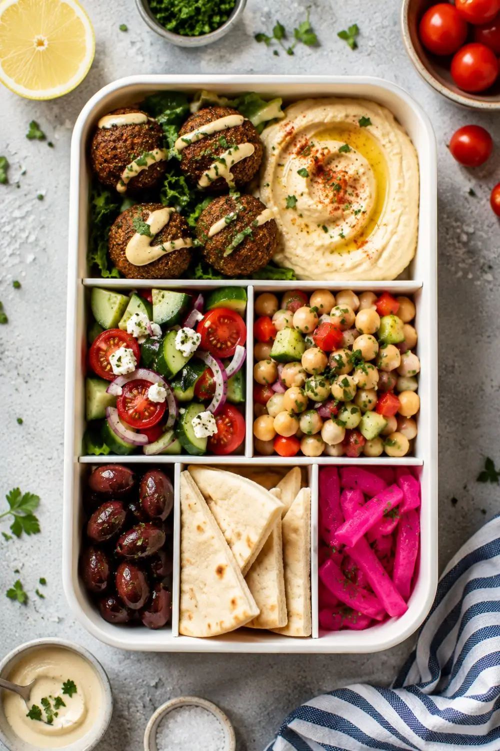 Mediterranean Falafel & Hummus Bento Box