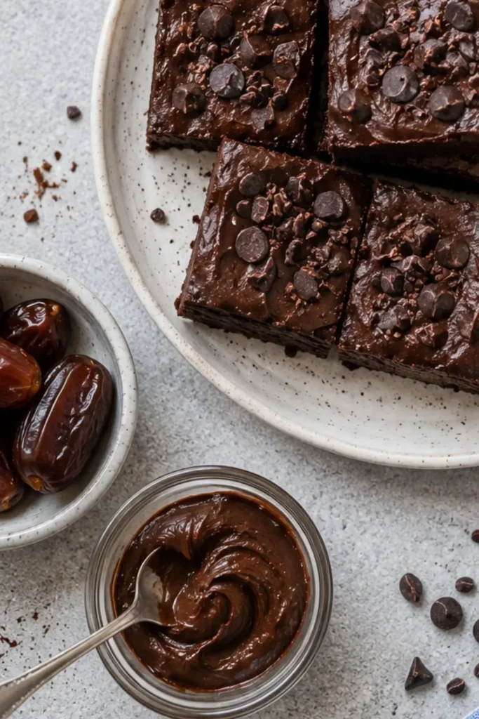 No-Bake Fudgy Avocado Chocolate Brownies