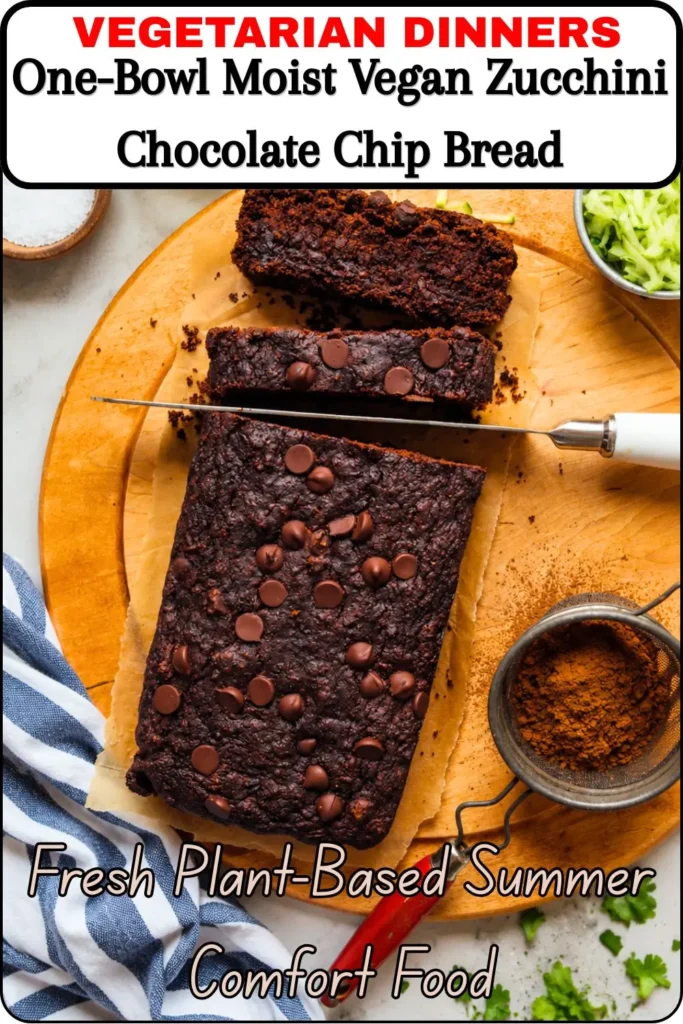 One-Bowl Moist Vegan Zucchini Chocolate Chip Bread