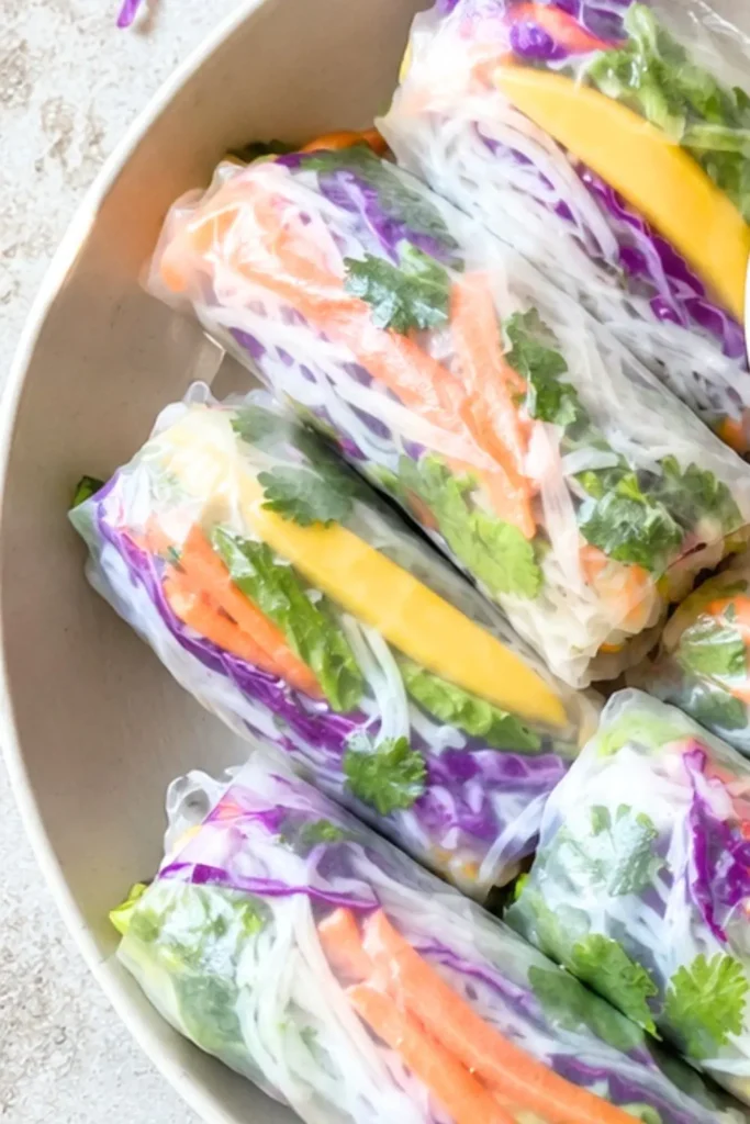 Refreshing Summer Rice Paper Rolls with Peanut Dipping Sauce