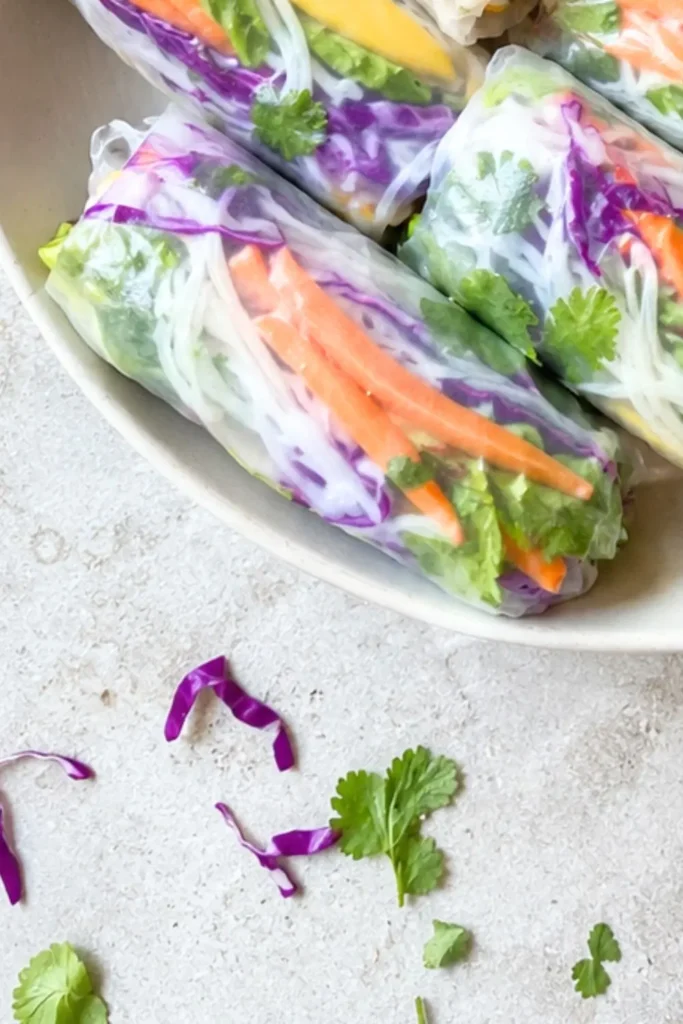 Refreshing Summer Rice Paper Rolls with Peanut Dipping Sauce
