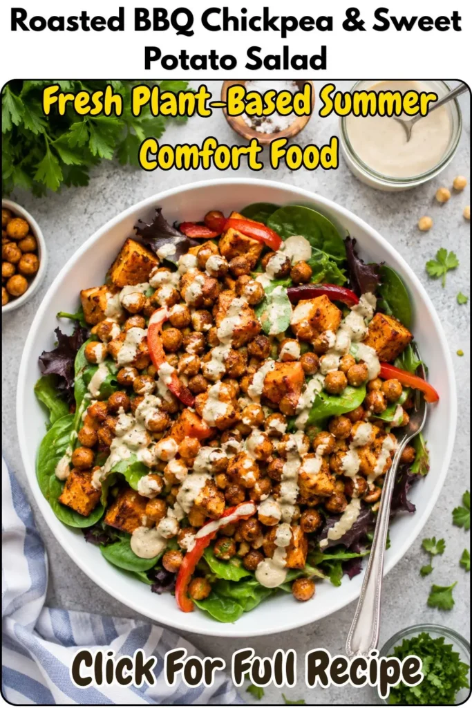 Roasted BBQ Chickpea & Sweet Potato Salad