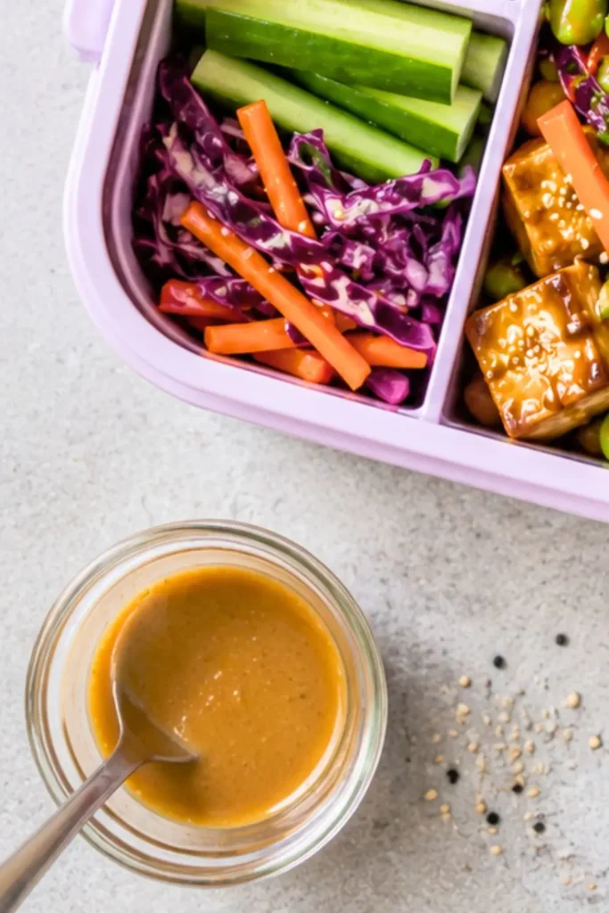 Sesame Tofu & Edamame Veggie Bento Box Meals