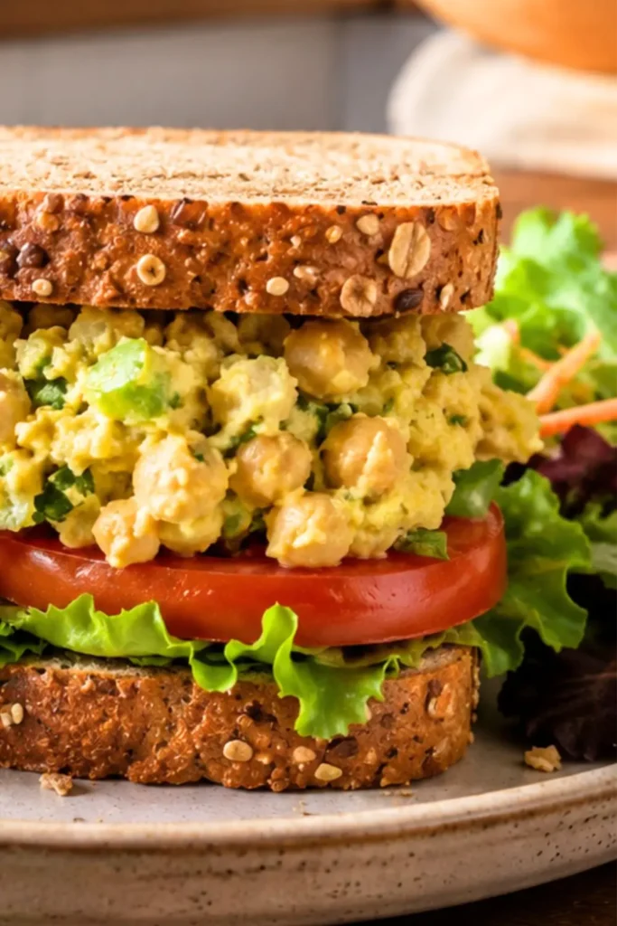 Smashed Chickpea Salad Sandwich (No-Mayo Vegan Friendly)