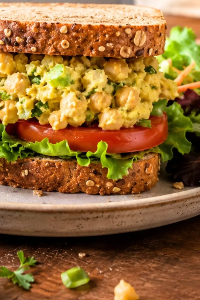 Smashed Chickpea Salad Sandwich (No-Mayo Vegan Friendly)