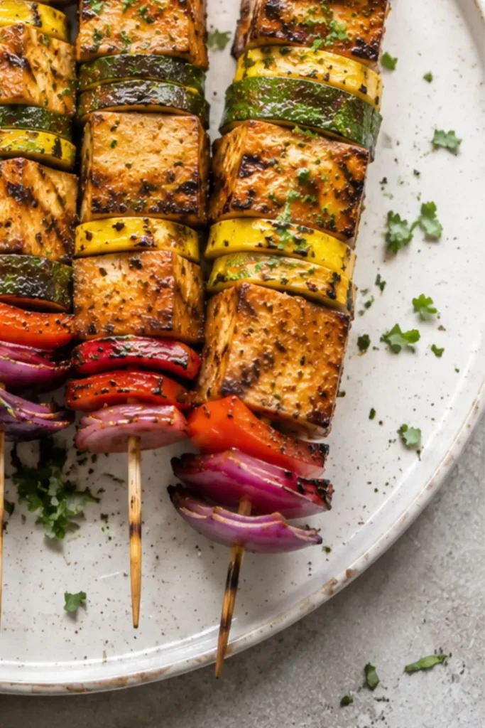 Smoky BBQ Tofu & Veggie Skewers
