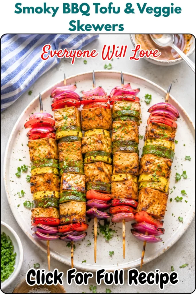 Smoky BBQ Tofu & Veggie Skewers