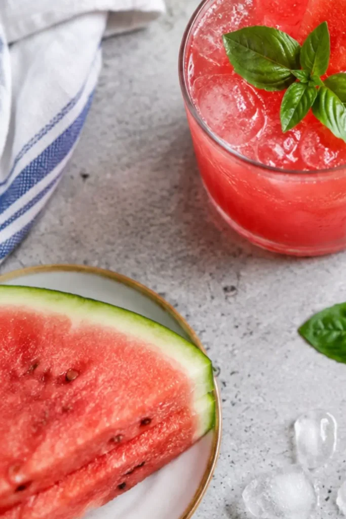 Sparkling Watermelon Basil Mint Cooler