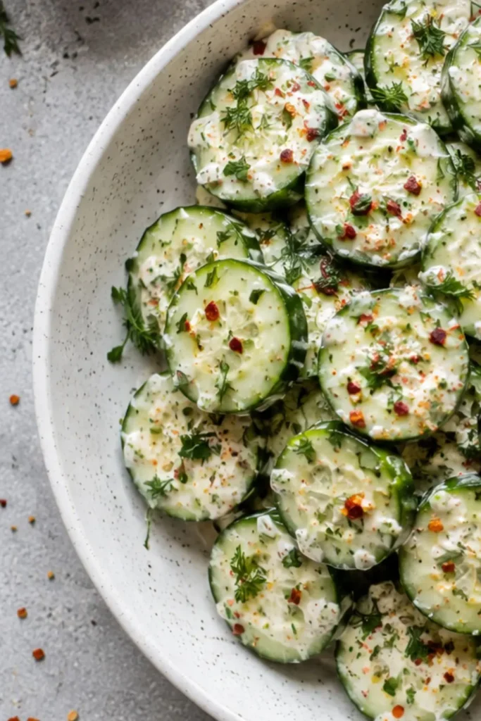 Spiced Cucumber Slices with Creamy Herb Vegan Cheese