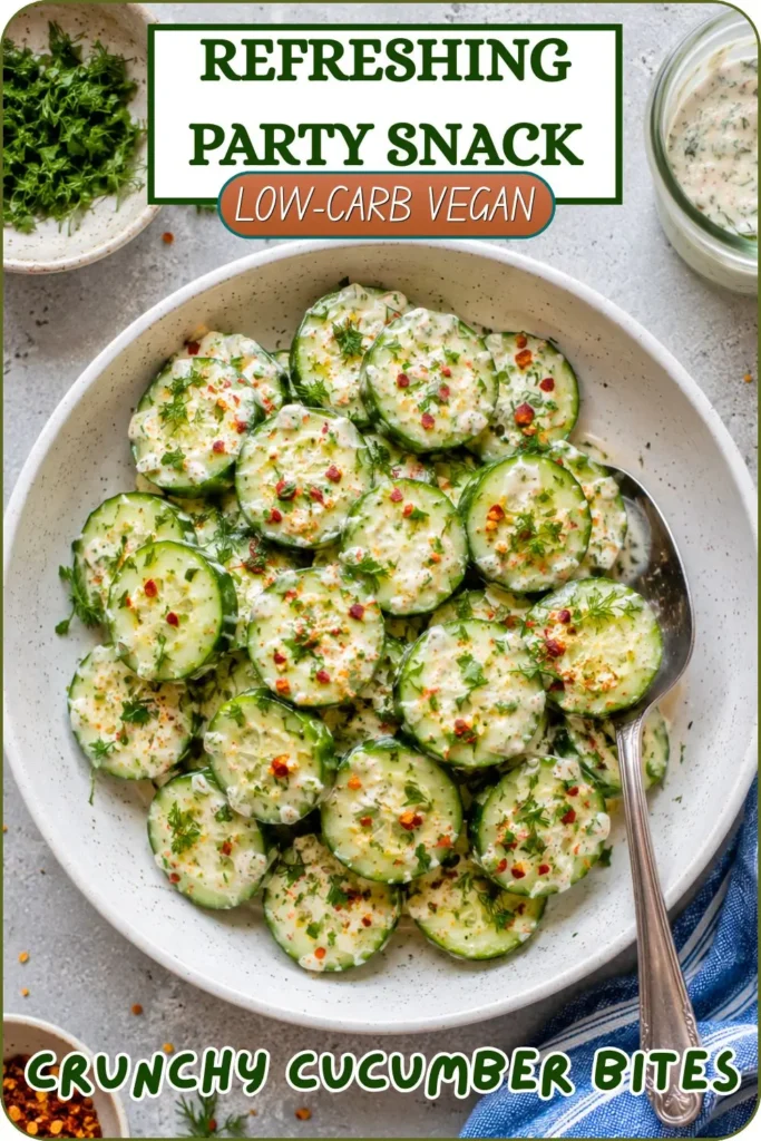 Spiced Cucumber Slices with Creamy Herb Vegan Cheese