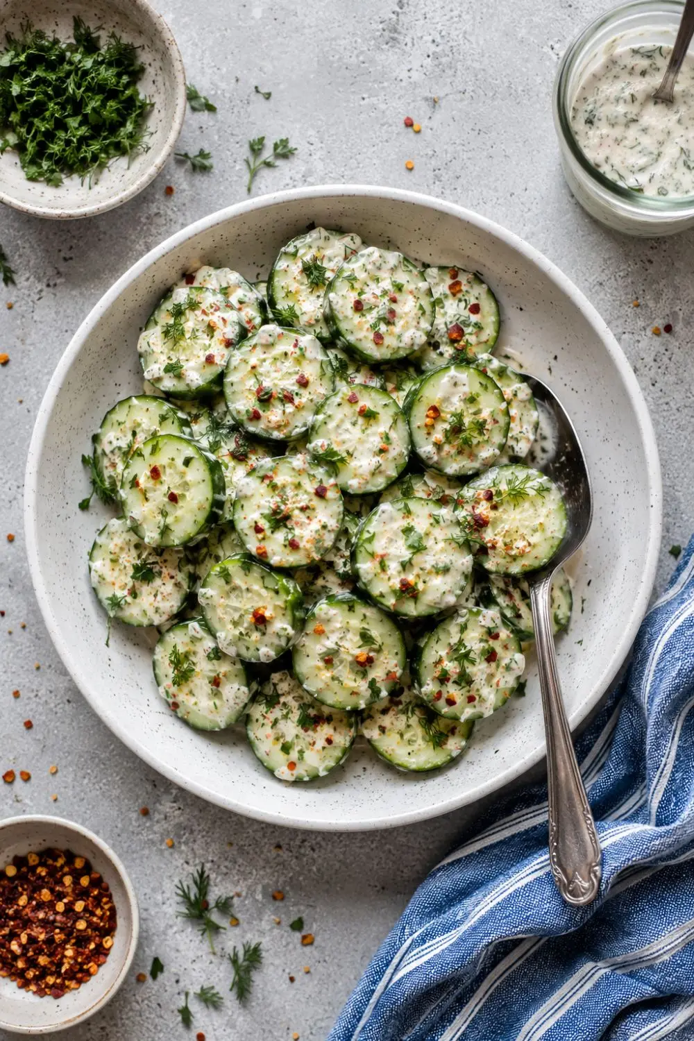 Spiced Cucumber Slices with Creamy Herb Vegan Cheese