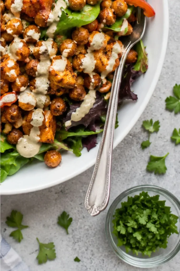 Roasted BBQ Chickpea & Sweet Potato Salad