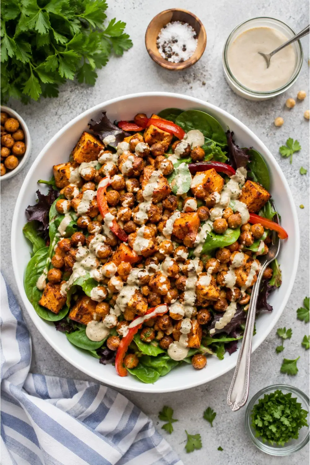 Roasted BBQ Chickpea & Sweet Potato Salad