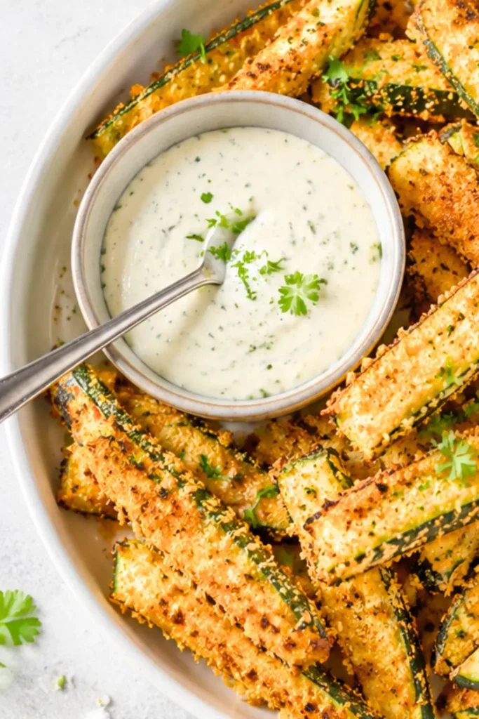 Super Crispy Air Fryer Zucchini Fries