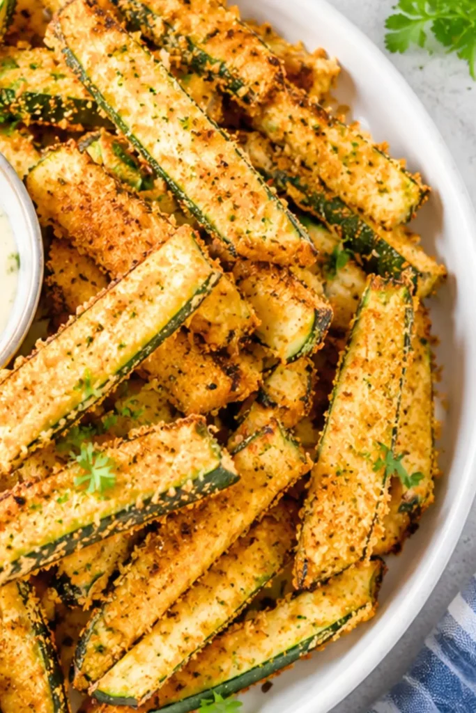 Super Crispy Air Fryer Zucchini Fries