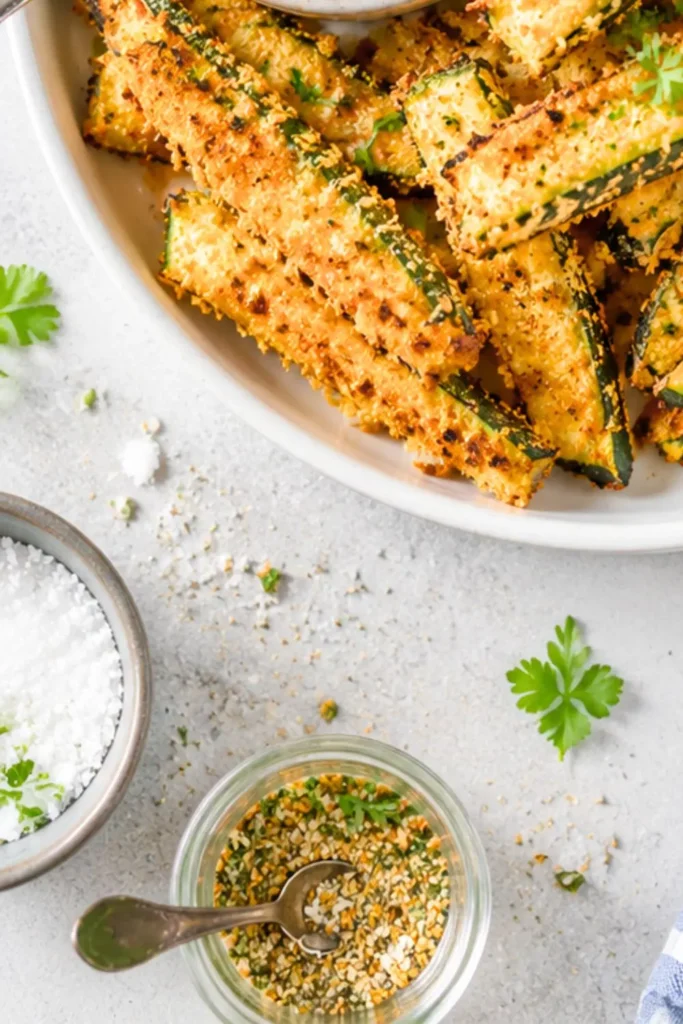 Super Crispy Air Fryer Zucchini Fries
