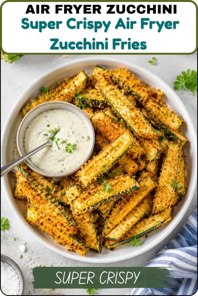 Super Crispy Air Fryer Zucchini Fries