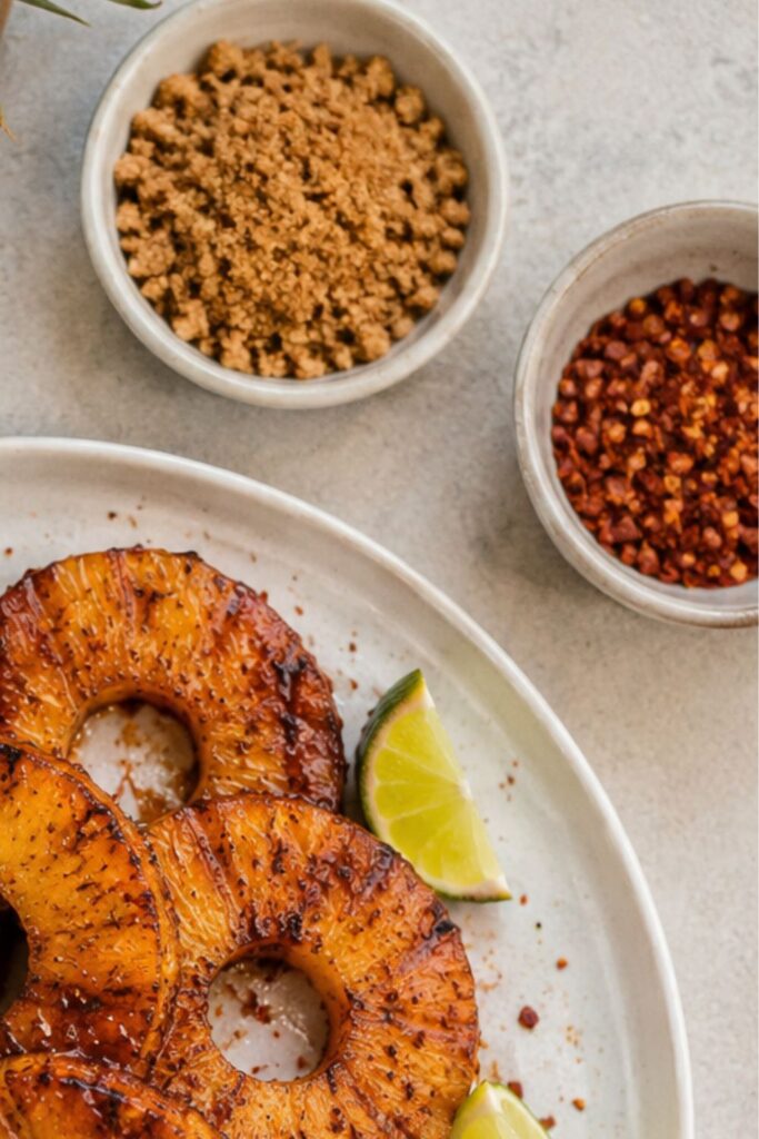 Sweet & Spicy Grilled Pineapple Slices