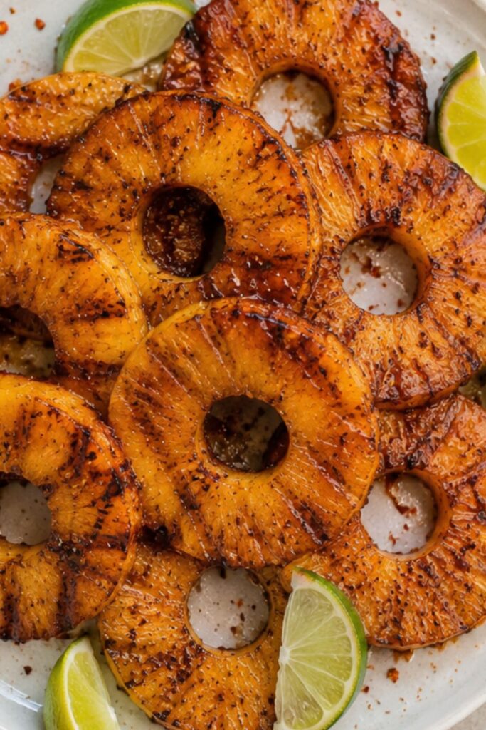 Sweet & Spicy Grilled Pineapple Slices