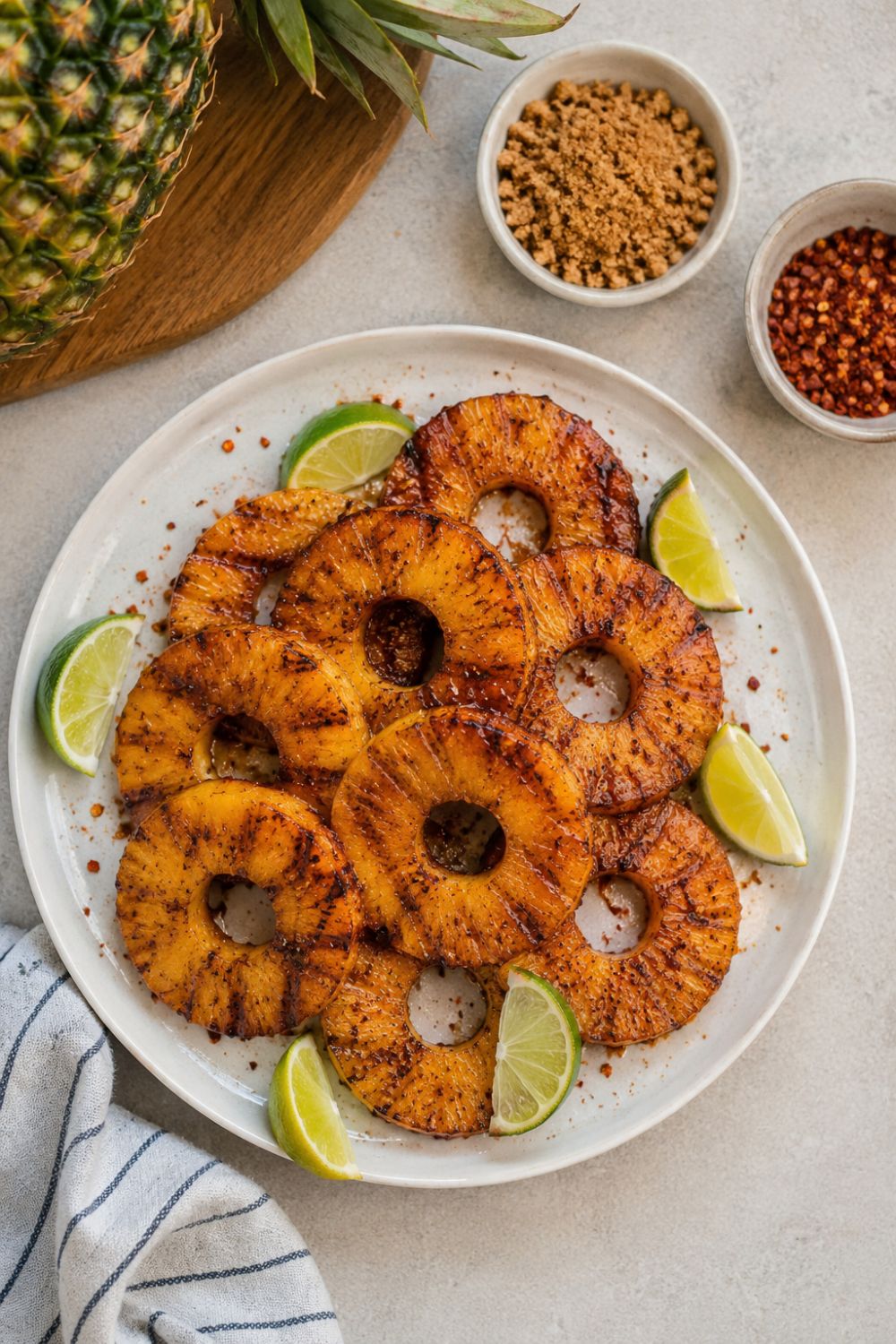 Sweet & Spicy Grilled Pineapple Slices