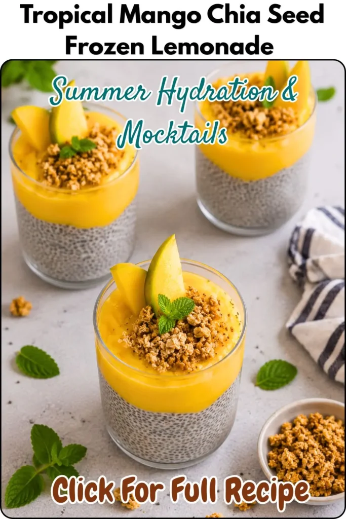 Tropical Mango Chia Seed Frozen Lemonade