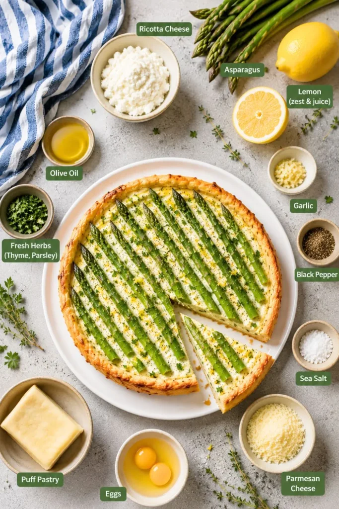 Asparagus & Lemon-Herb Ricotta Tart