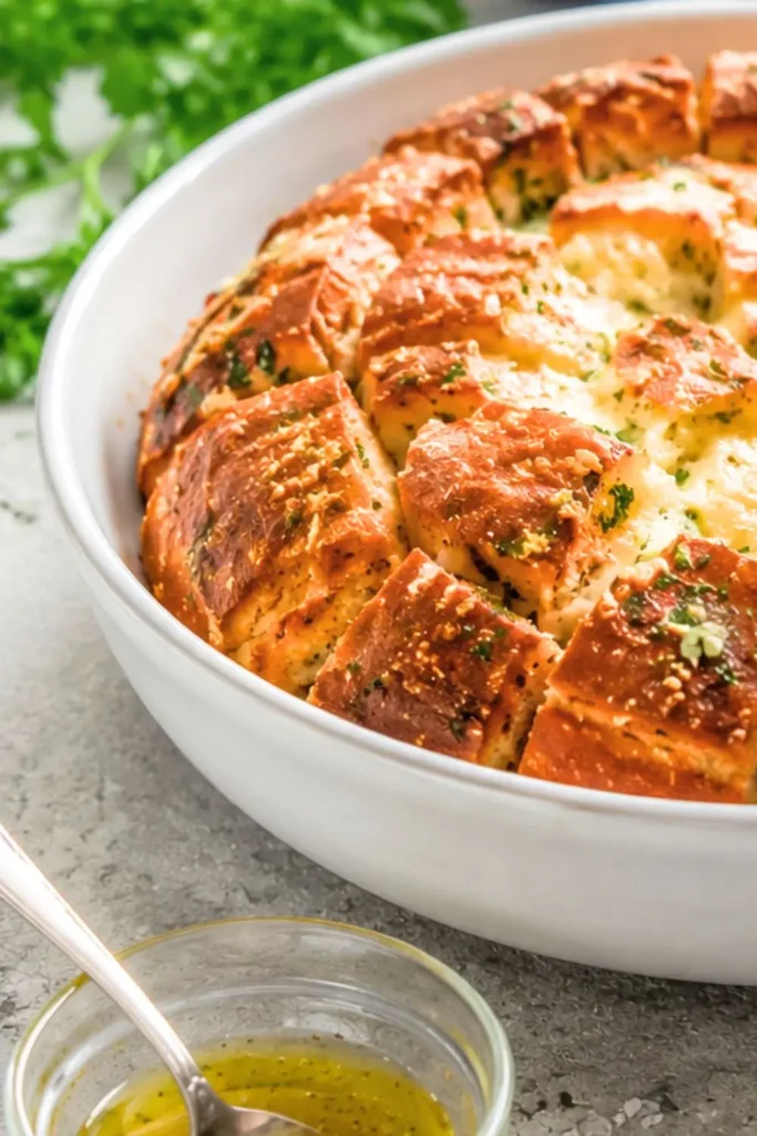 Baked Brie Pull-Apart Garlic Bread Bowl