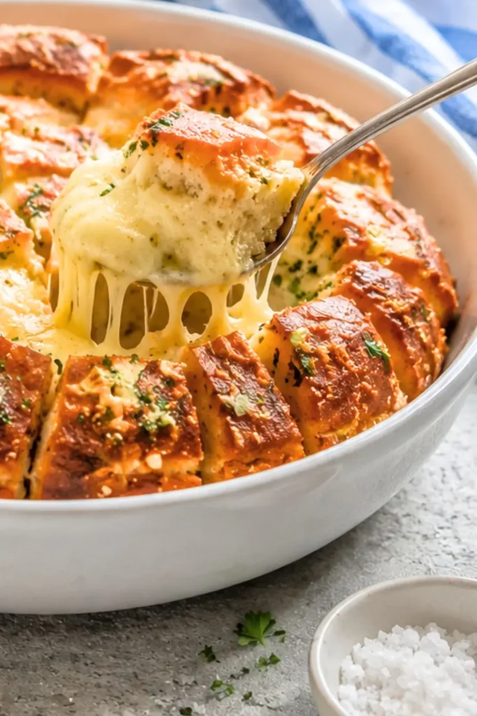 Baked Brie Pull-Apart Garlic Bread Bowl