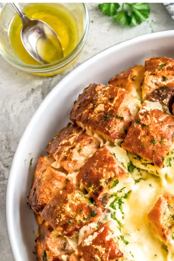 Baked Brie Pull-Apart Garlic Bread Bowl