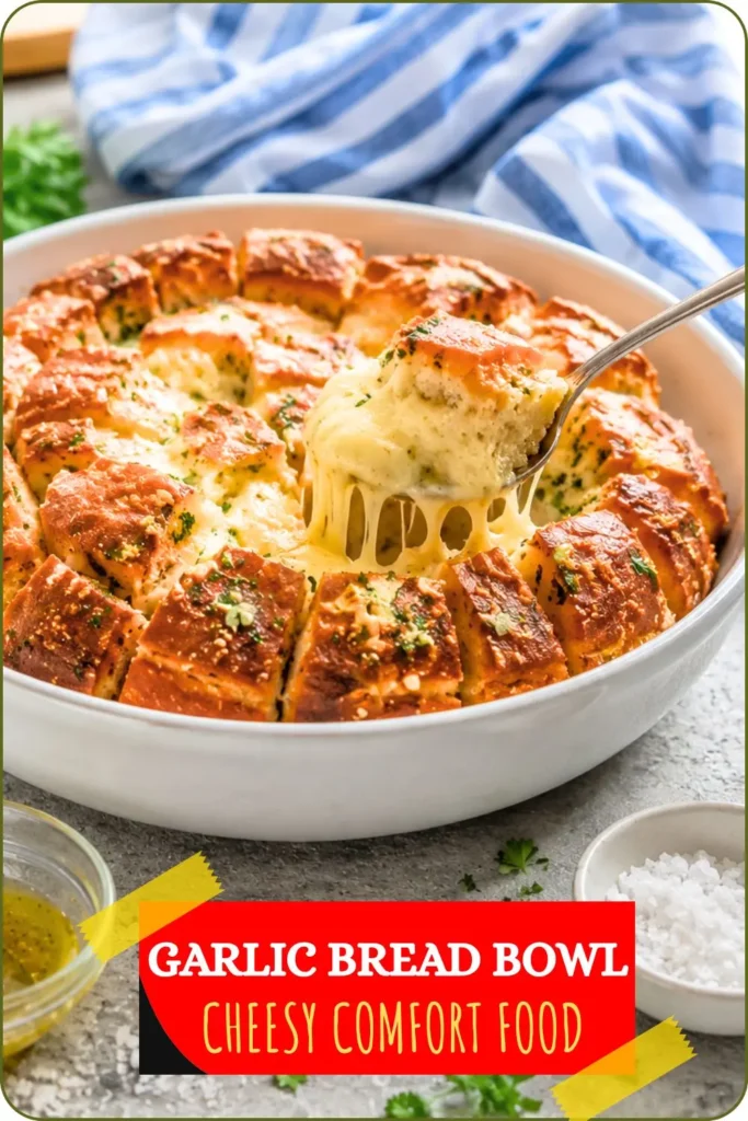 Baked Brie Pull-Apart Garlic Bread Bowl