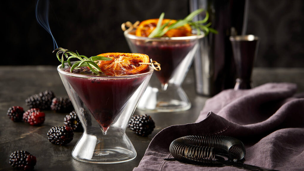 Black Magic Shimmering Blackberry Martini
