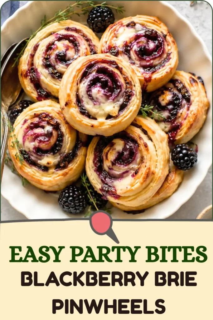 Blackberry Jam & Brie Puff Pastry Pinwheels