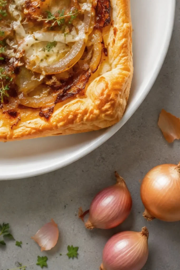 Caramelized Onion & Gruyère Cheese Puff Pastry Tart