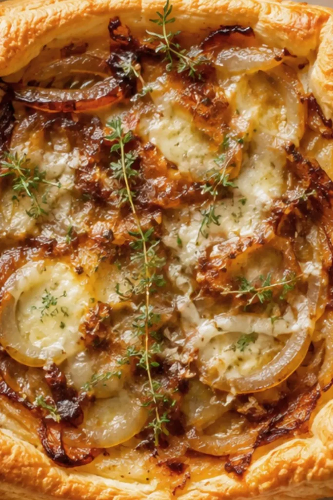 Caramelized Onion & Gruyère Cheese Puff Pastry Tart