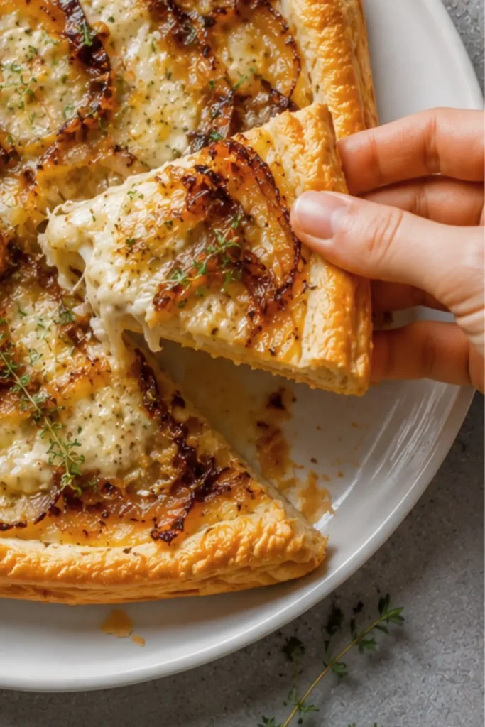 Caramelized Onion & Gruyère Cheese Puff Pastry Tart