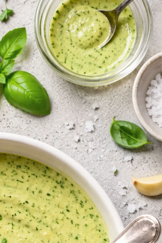 Creamy Basil Green Goddess Dressing