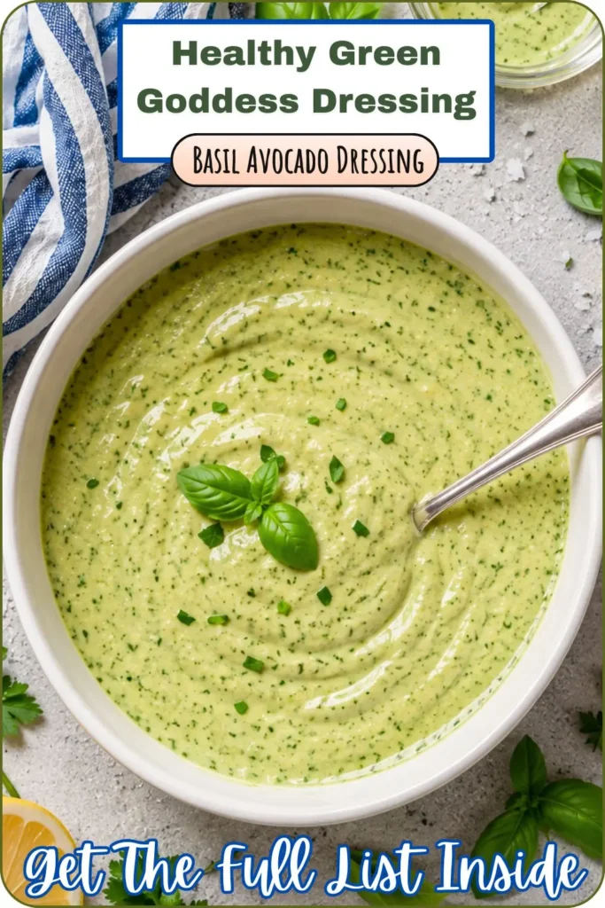 Creamy Basil Green Goddess Dressing