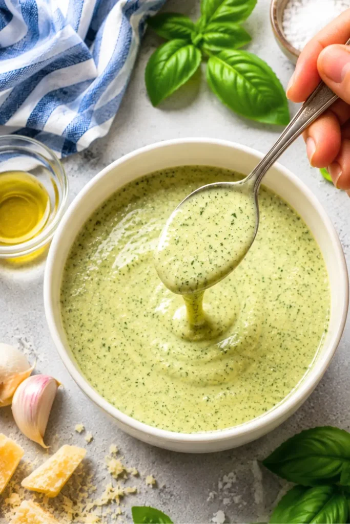 Creamy Basil Parmesan Dressing
