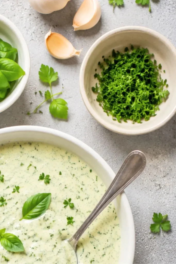 Creamy Basil Ranch Dressing