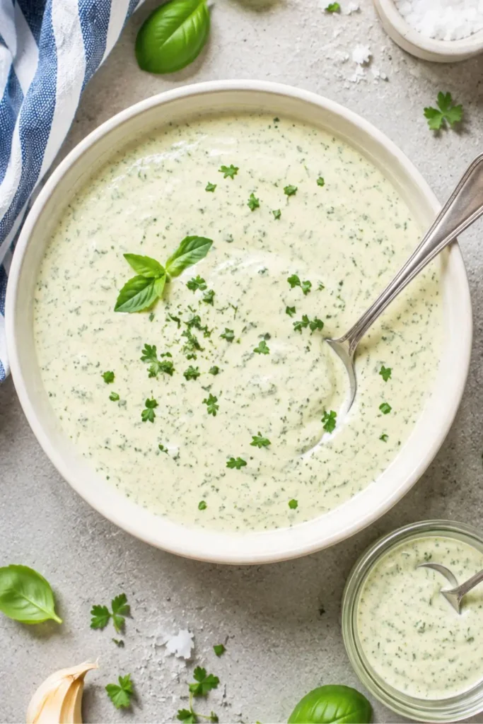 Creamy Basil Ranch Dressing