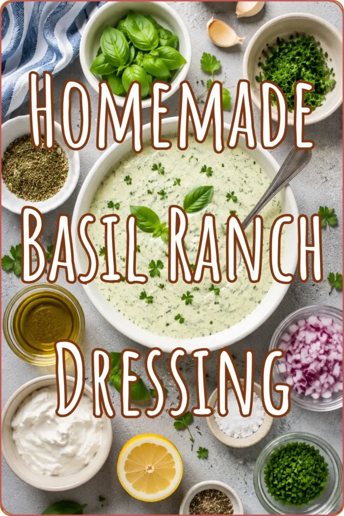 Creamy Basil Ranch DressingÂ