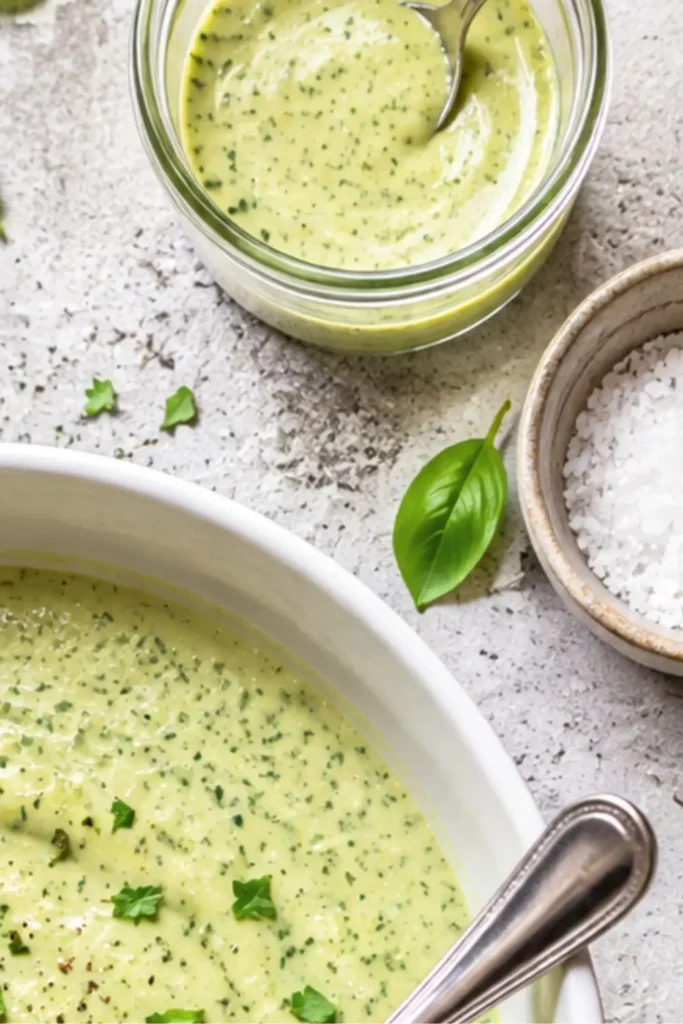 Creamy Garlic Basil Dressing