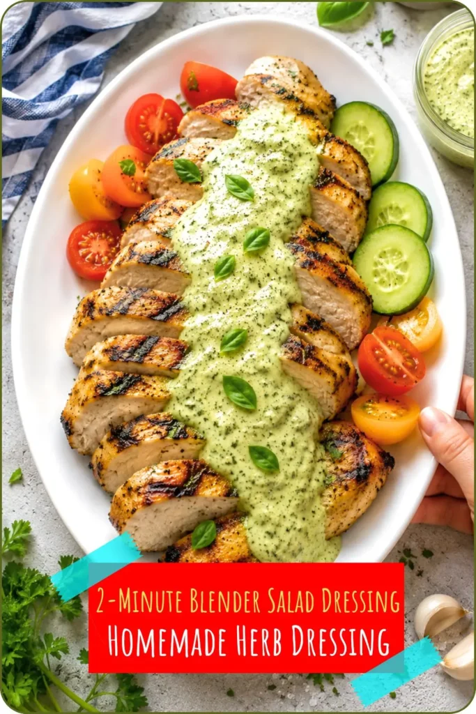 Creamy Garlic Basil Dressing